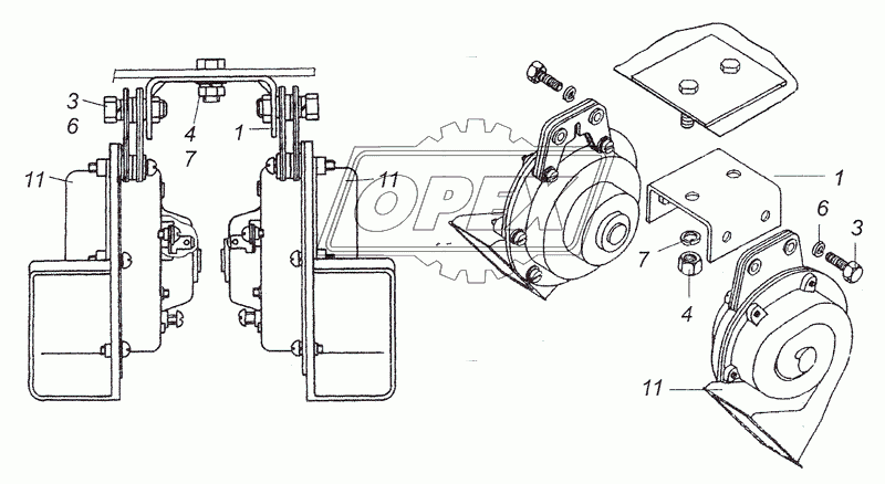5320-3721001-10 Установка звуковых электрических сигналов